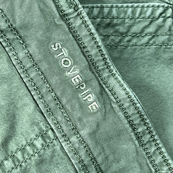 American Eagle Stovepipe Jeans Womens 14 Green Lyocell High Waist Wide Leg Pants - Picture 4 of 16